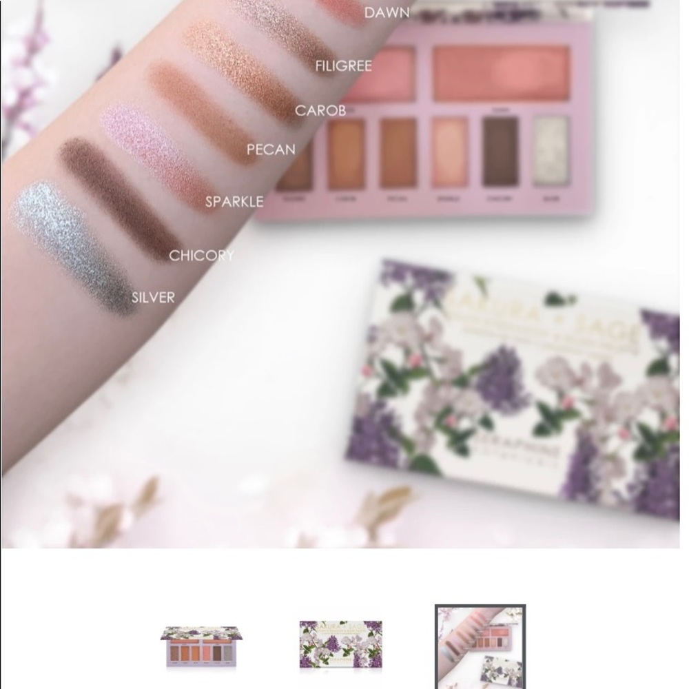 Sakura + Sage Vegan eyeshadow and blush palette
